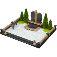 3D модель мемориального комплекса на могилу