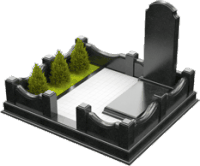 3D модель мемориального комплекса на могилу