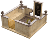 3D модель мемориального комплекса на могилу