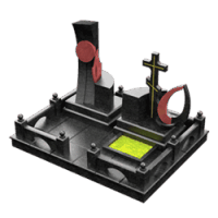 3D модель мемориального комплекса на могилу