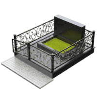 3D модель мемориального комплекса на могилу