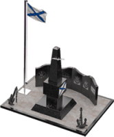 3D модель мемориального комплекса на могилу