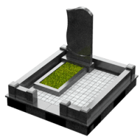 3D модель мемориального комплекса на могилу