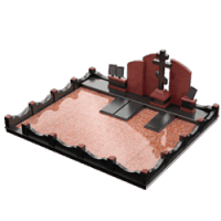 3D модель мемориального комплекса на могилу