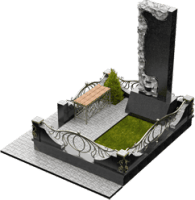 3D модель мемориального комплекса на могилу