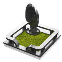 3D модель мемориального комплекса на могилу