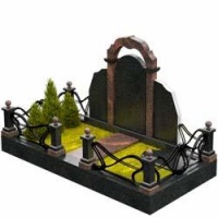 3D модель мемориального комплекса на могилу