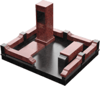 3D модель мемориального комплекса на могилу