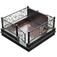 3D модель мемориального комплекса на могилу