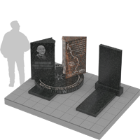 3D модель мемориального комплекса на могилу