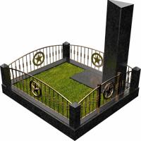 3D модель мемориального комплекса на могилу