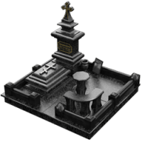 3D модель мемориального комплекса на могилу