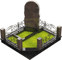 3D модель мемориального комплекса на могилу