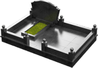 3D модель мемориального комплекса на могилу