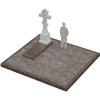 3D модель мемориального комплекса на могилу