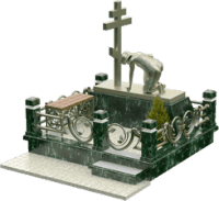 3D модель мемориального комплекса на могилу