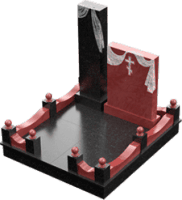 3D модель мемориального комплекса на могилу