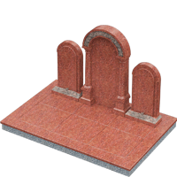 3D модель мемориального комплекса на могилу