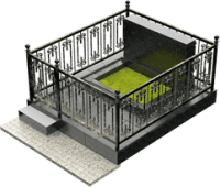 3D модель мемориального комплекса на могилу