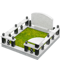 3D модель мемориального комплекса на могилу