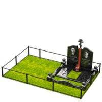 3D модель мемориального комплекса на могилу