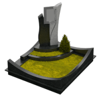 3D модель мемориального комплекса на могилу