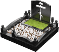 3D модель мемориального комплекса на могилу