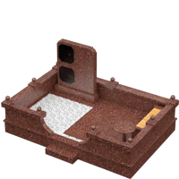 3D модель мемориального комплекса на могилу